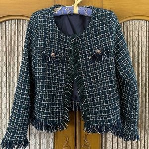 Cute Woven Chanel-Like Suit Jacket